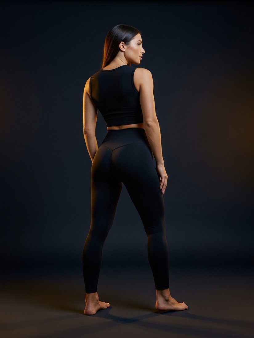 The Doubloon sculpting leggings on model